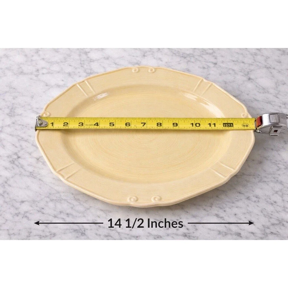 Corelle Traditions Yellow 14.5” Oval Serving Platter Vintage